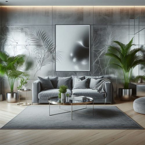 grey themed living room