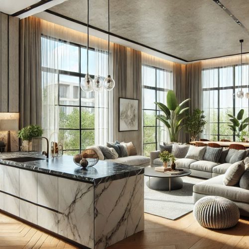 kitchen and living room attached l sectional sofa