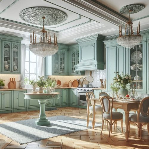 Kitchen with dinning room design interior ()