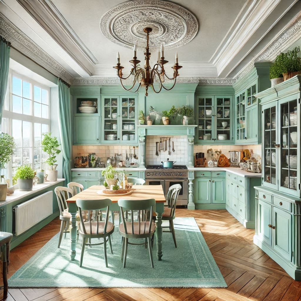 Kitchen with dinning room design interior ()