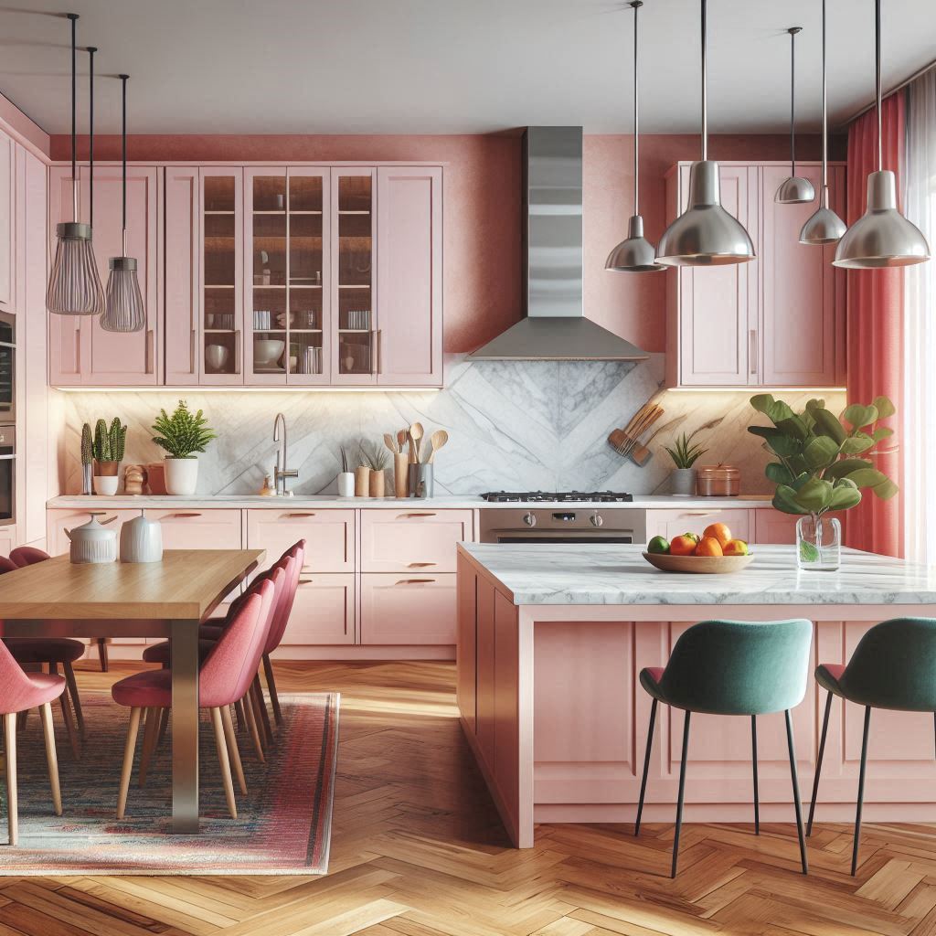 Kitchen with dinning room design interior ()