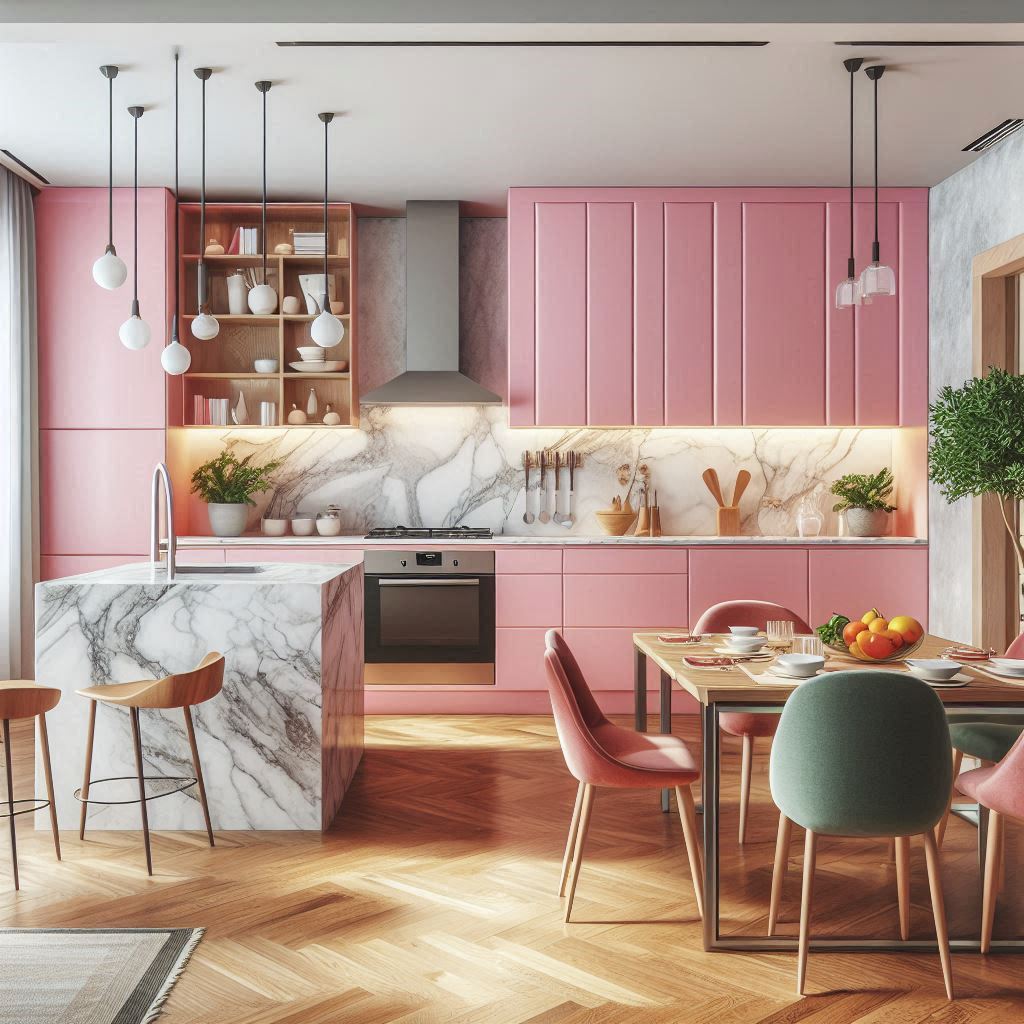 Kitchen with dinning room design interior ()