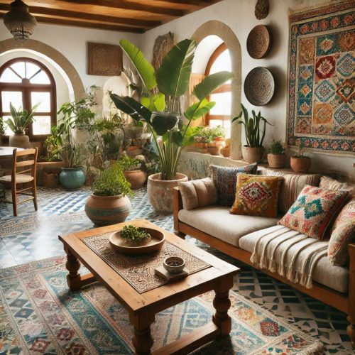Mediterranean living room design coastal