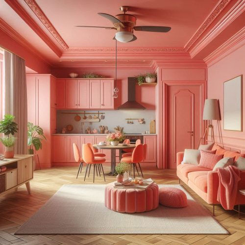 coral pink living room design coral pink kitchen