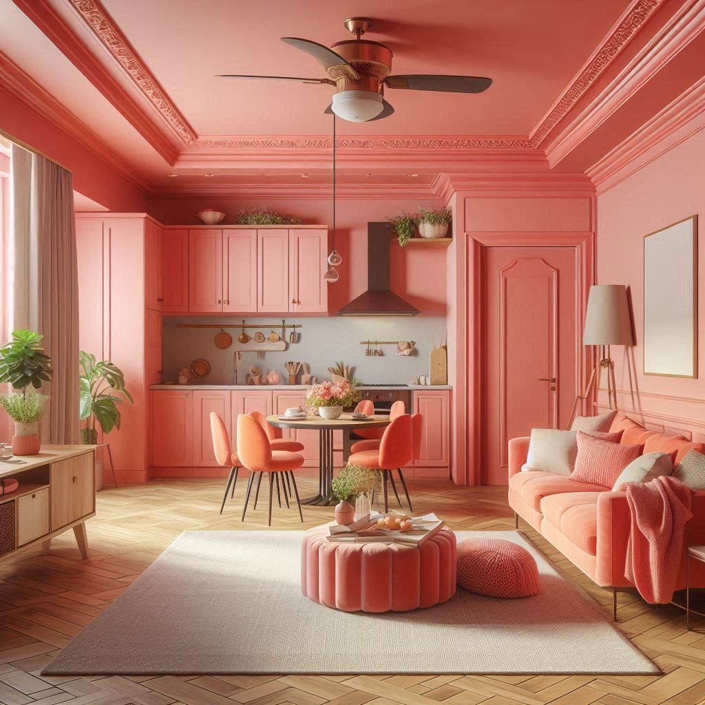 coral pink living room design coral pink kitchen