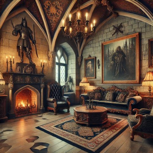 gothic revival living room gothic inpired living room interior ()