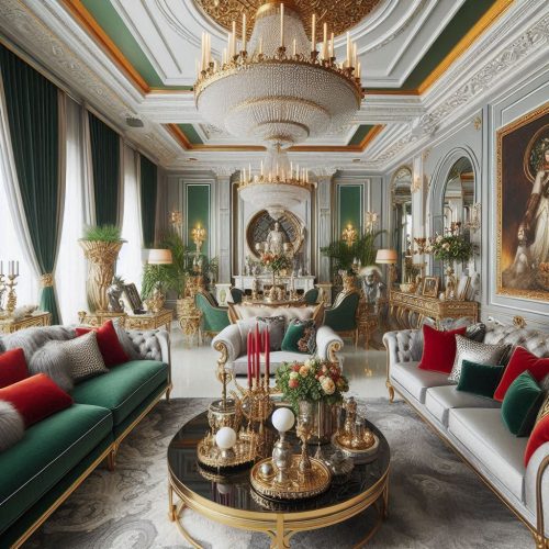 green living room idea luxury