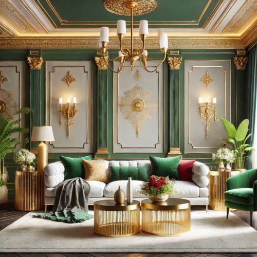 interior green living room