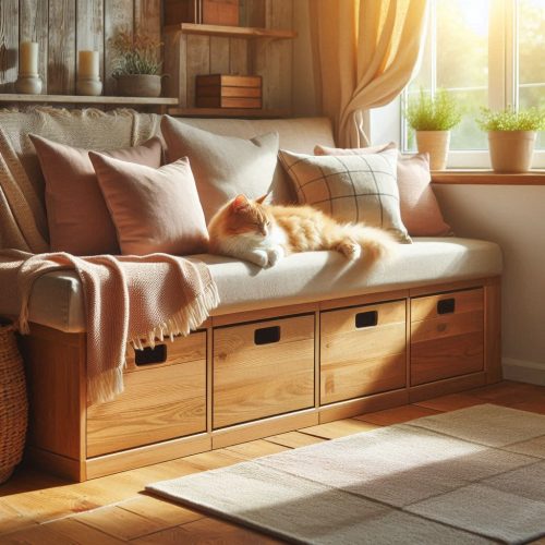 living room storage benches