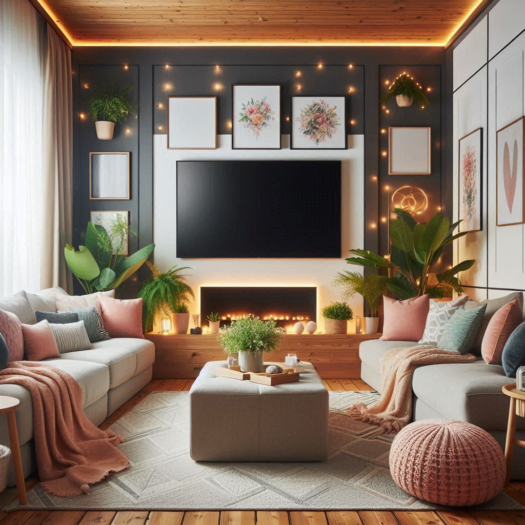Living room with television