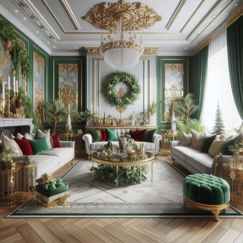 luxury green living room design