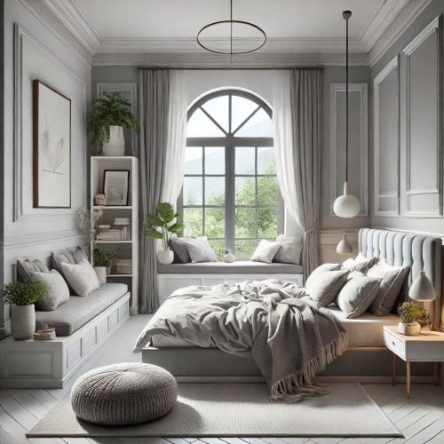 modern bedroom with sitting idea ()