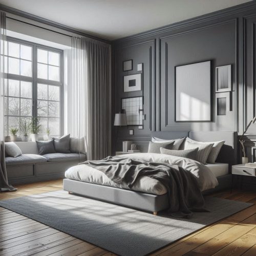 modern bedroom with sitting idea ()