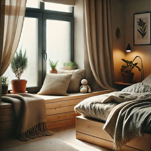 modern bedroom with sitting idea ()