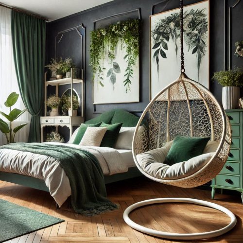 modern bedroom with sitting idea ()
