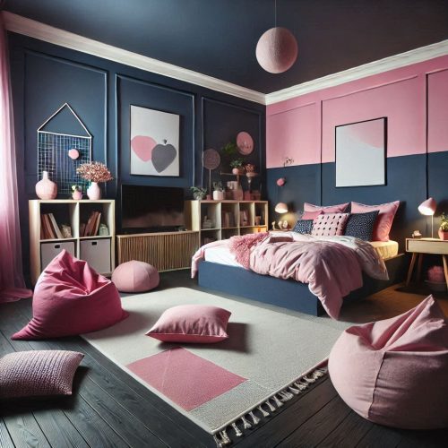 modern bedroom with sitting idea ()