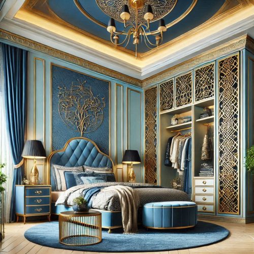 modern small bedroom with wardrobe design idea ()