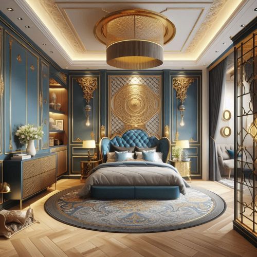 modern small bedroom with wardrobe design idea ()
