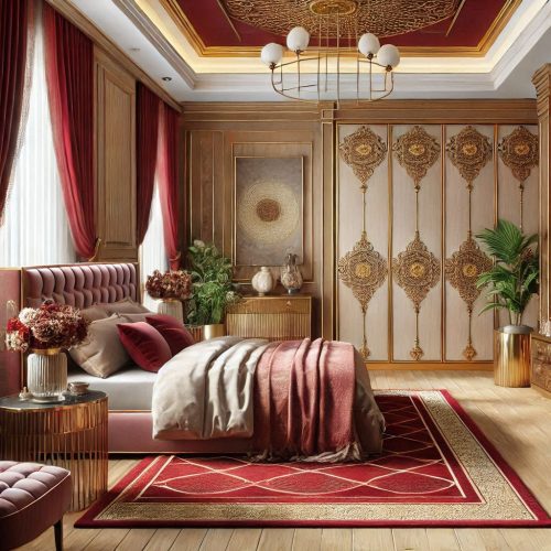 modern small bedroom with wardrobe design idea ()