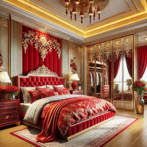 modern small bedroom with wardrobe design idea ()
