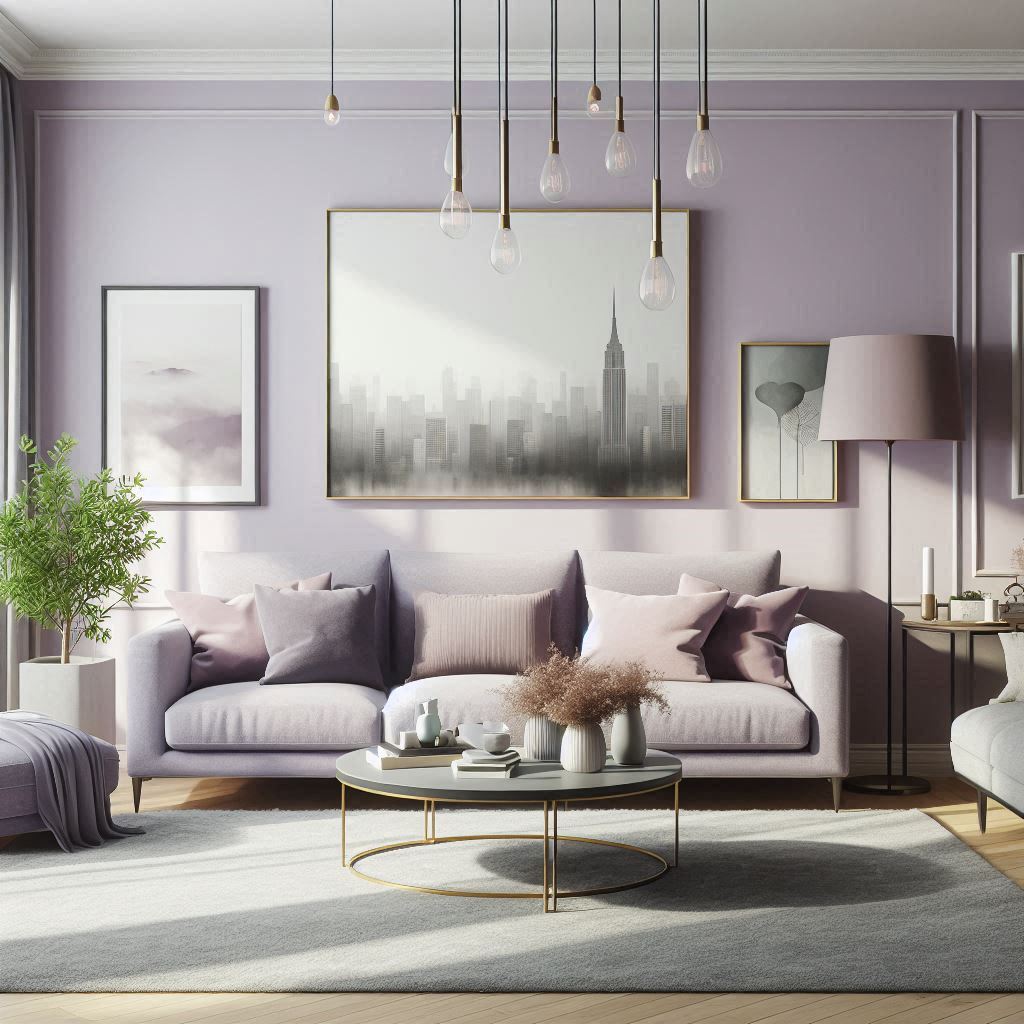 pale lavender living room color decor