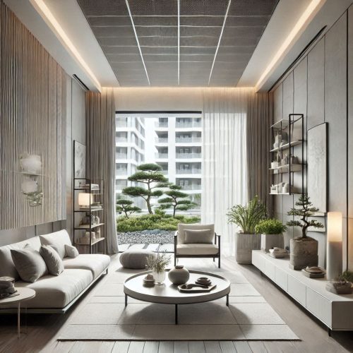 urban zen living room with zen aesthetics ()
