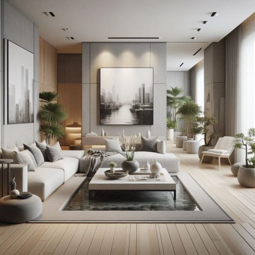 urban zen living room with zen aesthetics ()