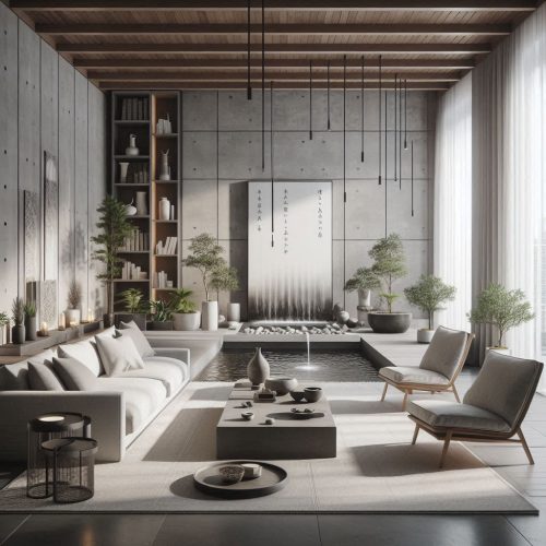 urban zen living room with zen aesthetics ()